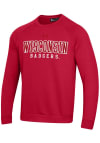 Main image for Under Armour Wisconsin Badgers Mens Red All Day Fleece Long Sleeve Crew Sweatshirt