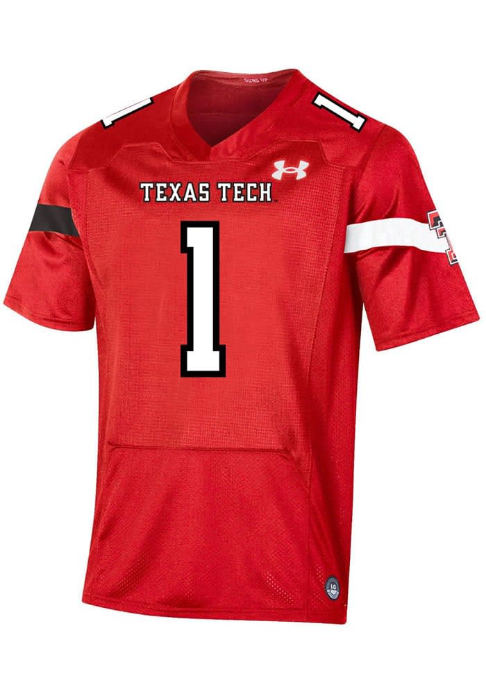 Texas Tech Under Armour #1 White Red Raiders Replica Jersey on sale S