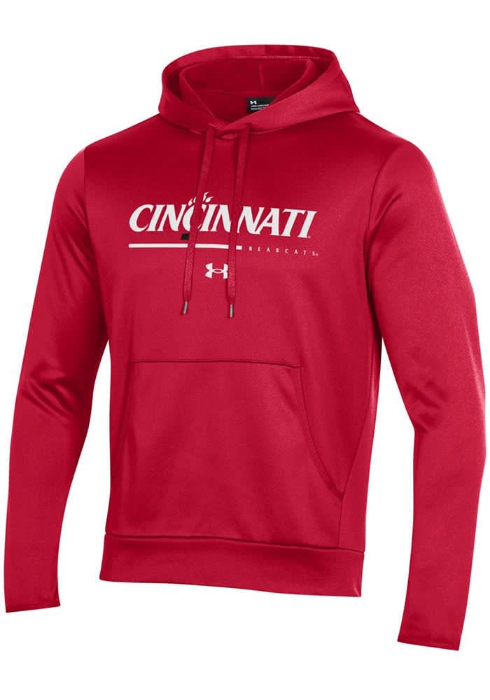 Under Armour Cincinnati Bearcats Red Sideline Armour Fleece Hood Red 100 POLYESTER Size 2XL Rally House