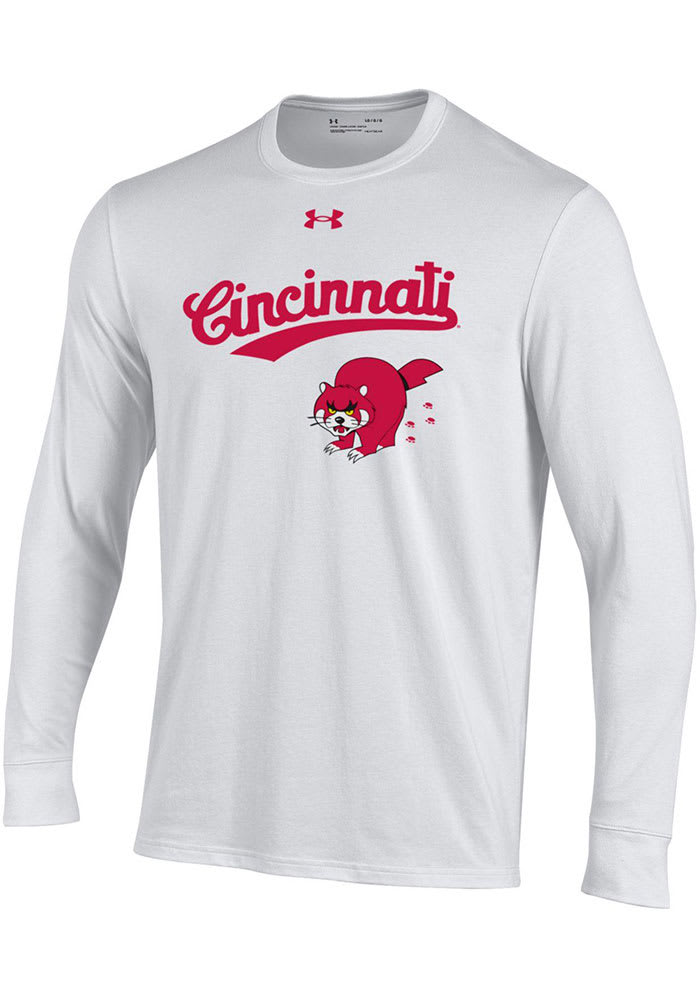 Under Armour Mens WHITE Cincinnati Bearcats Retro Bear Cat