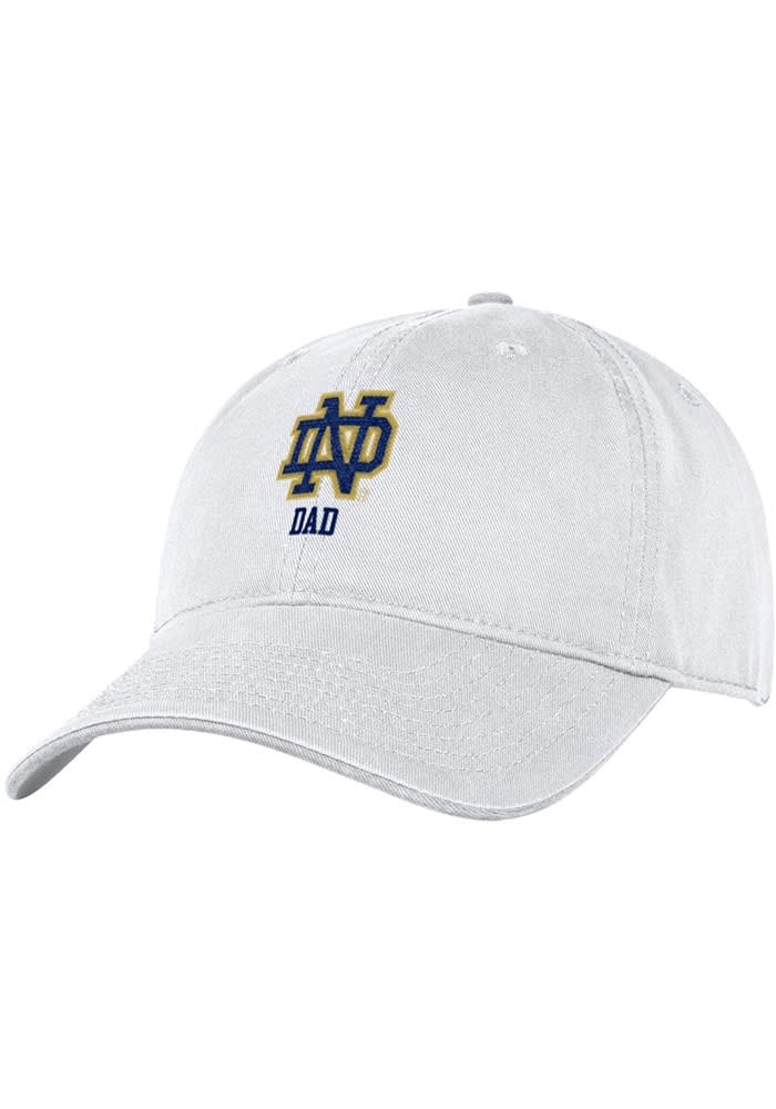 Under Armour Notre Dame Fighting Irish DAD Adjustable Hat WHITE