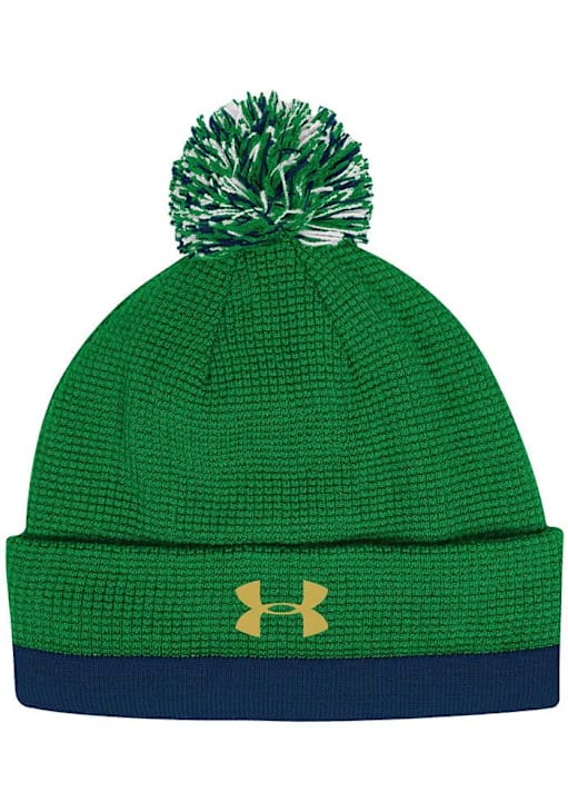 Notre Dame Fighting Irish Under Armour GREEN CGI POM Beanie  display picture 3