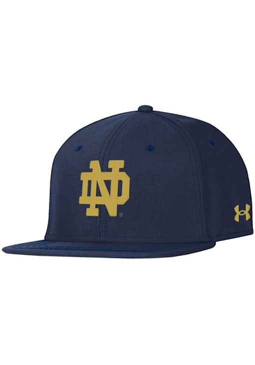 Under Armour Notre Dame Fighting Irish Mens Navy Blue 2025 On-Field Baseball Fitted Hat