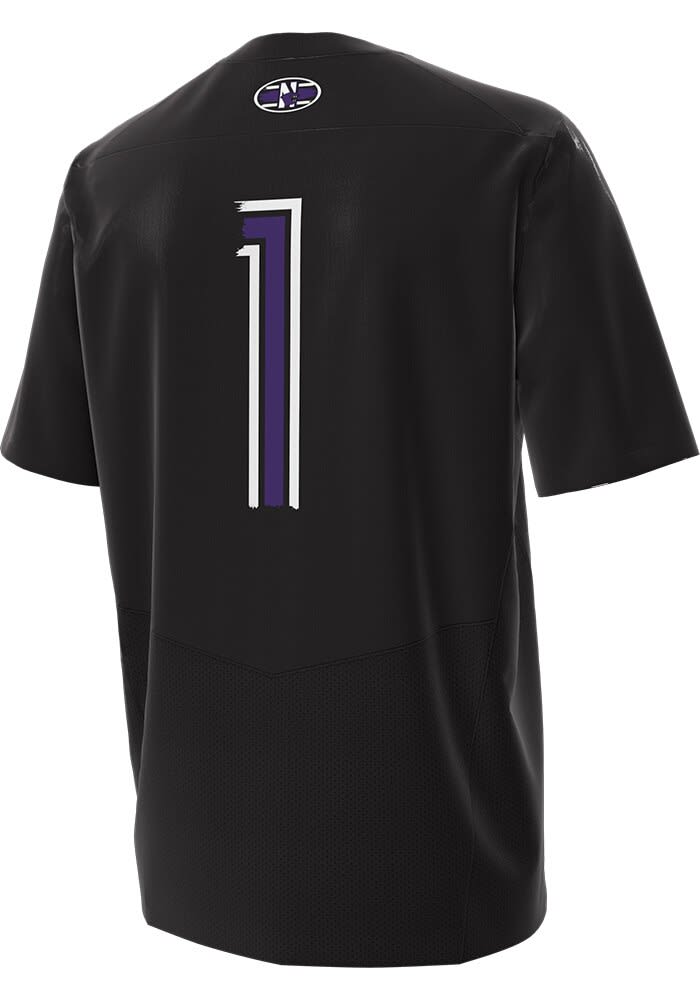 Under Armour Mens BLACK Northwestern Wildcats Football Throwback