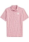 Main image for Mens Nebraska Cornhuskers Red Vineyard Vines Sankaty Stripe Short Sleeve Fashion Polo