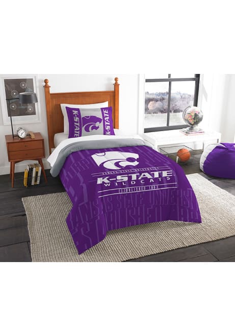 Purple Wildcats Modern Take Twin Comforter Set Comforter