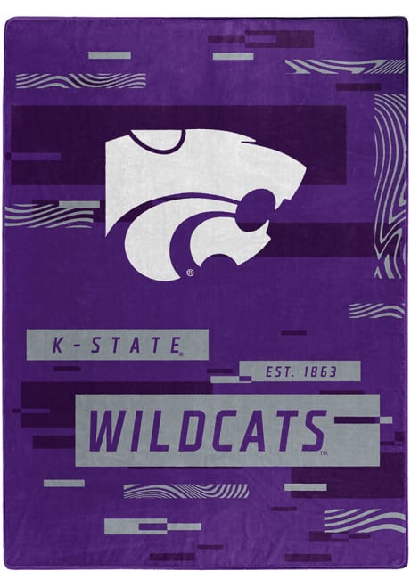 Purple K-State Wildcats Royal Plush Raschel Blanket