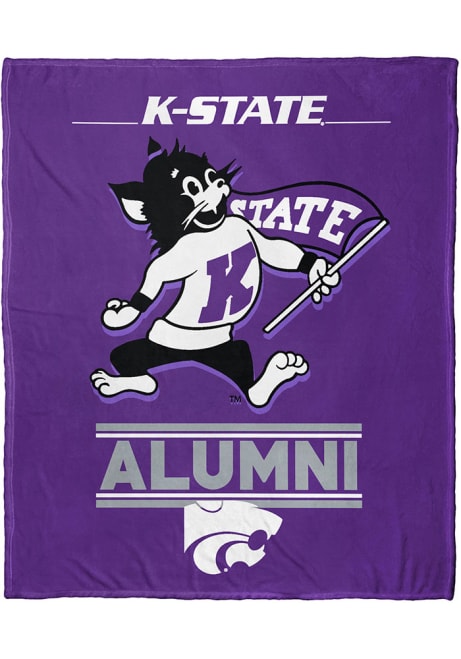 Purple K-State Wildcats Silk Touch Alumni 50X60 Fleece Blanket