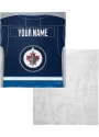 Winnipeg Jets Personalized Jersey Silk Touch Sherpa Blanket