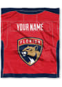 Florida Panthers Personalized Jersey Silk Touch Fleece Blanket