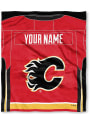Calgary Flames Personalized Jersey Silk Touch Fleece Blanket
