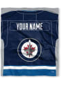 Winnipeg Jets Personalized Jersey Silk Touch Fleece Blanket