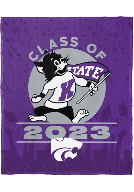 Purple K-State Wildcats Class of 2023 50x60 Fleece Blanket