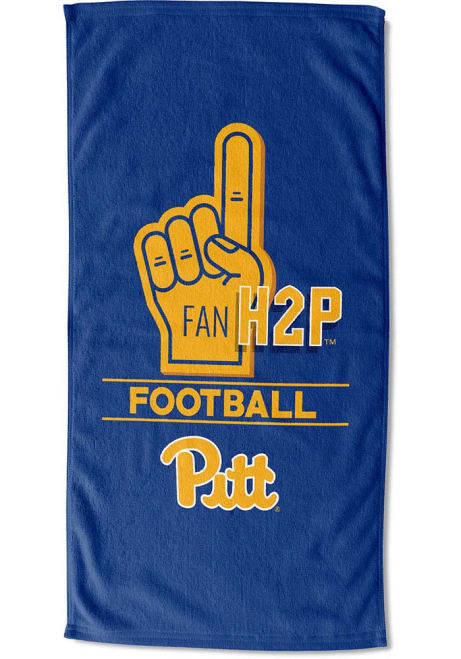 Blue Pitt Panthers Number 1 Fan Beach Towel