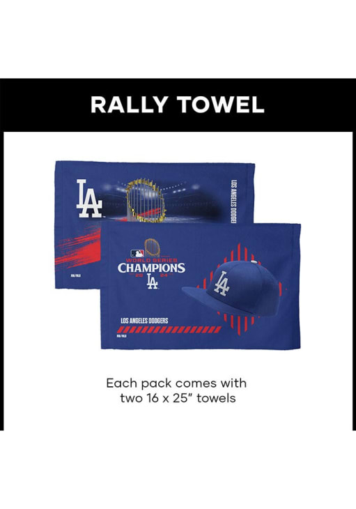 Los Angeles Dodgers 2024 World Series Champions 2 Pack Fan Rally Towel
