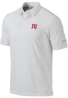 Main image for Mens Indiana Hoosiers White Columbia Heat Seal Omni Wick Drive Short Sleeve Polo Shirt