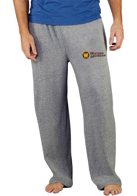 Mens Western Michigan Broncos Grey Concepts Sport Mainstream Terry Sweatpants