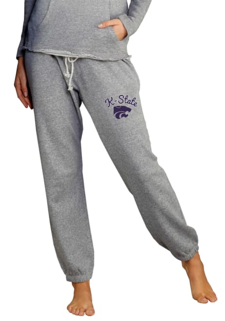 Womens K-State Wildcats Grey Concepts Sport Mainstream Sweatpants