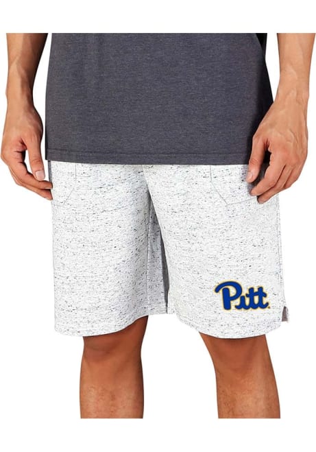 Mens Pitt Panthers White Concepts Sport Throttle Knit Jam Shorts