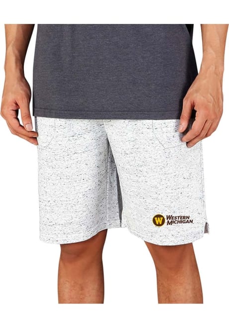 Mens Western Michigan Broncos White Concepts Sport Throttle Knit Jam Shorts