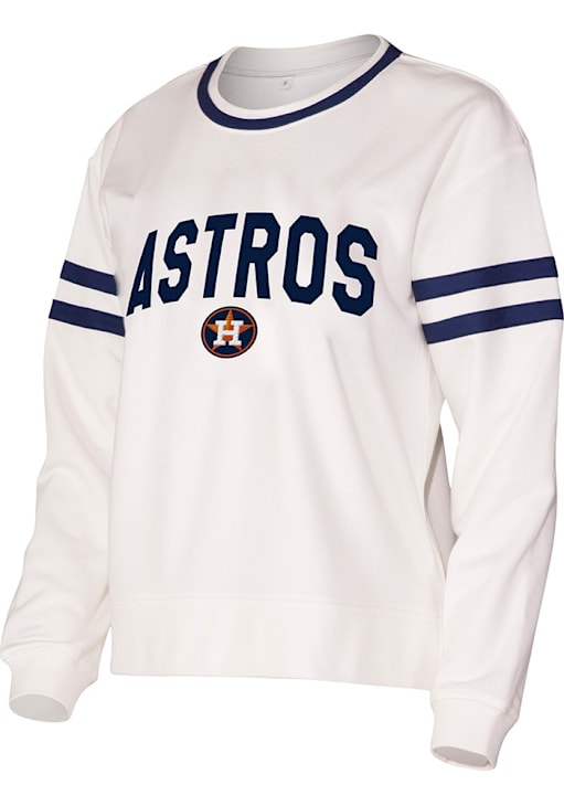 Houston Astros Concepts Sport Crew Sweatshirt Womens White Borough