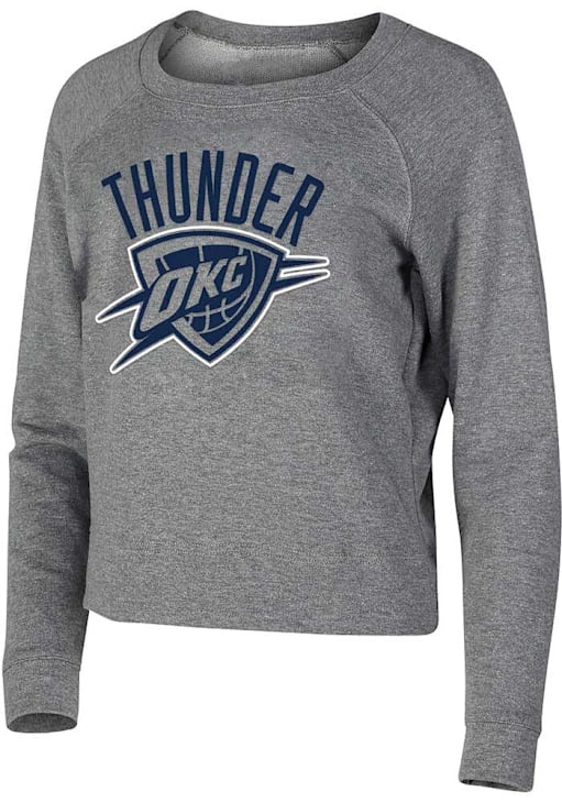 Concepts Sport Oklahoma City Thunder Womens Grey Mainstream Crew Sweatshirt