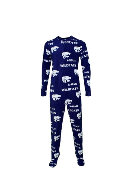 Mens Purple K-State Wildcats Facade Union Suit Loungewear Sleep Pants