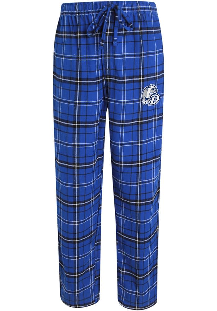Drake Bulldogs Blue Drake Ultimate Plaid Flannel Lounge Pants