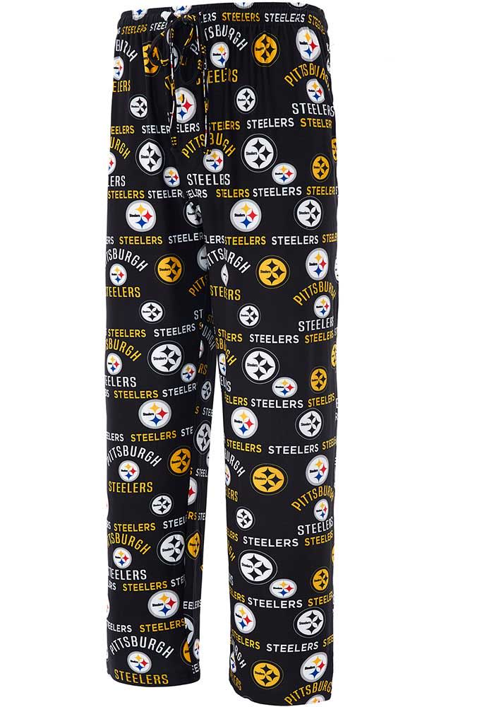 Pittsburgh Steelers Mens Black FLAGSHIP Sleep Pants