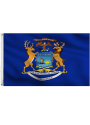Michigan 3x5 Grommet Blue Silk Screen Grommet Flag