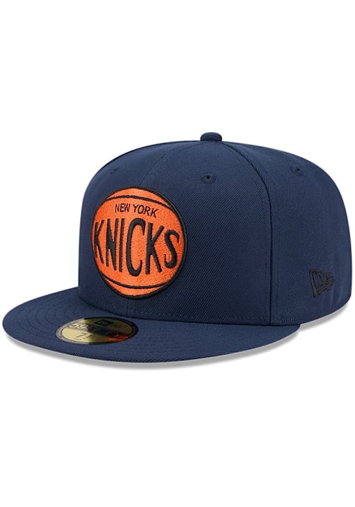 New Era New York Knicks Mens Navy Blue Hardwood Classic 59FIFTY Fitted Hat