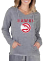 Atlanta Hawks Womens Mainstream Terry Hooded Sweatshirt - Grey