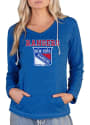 New York Rangers Womens Mainstream Terry Hooded Sweatshirt - Blue