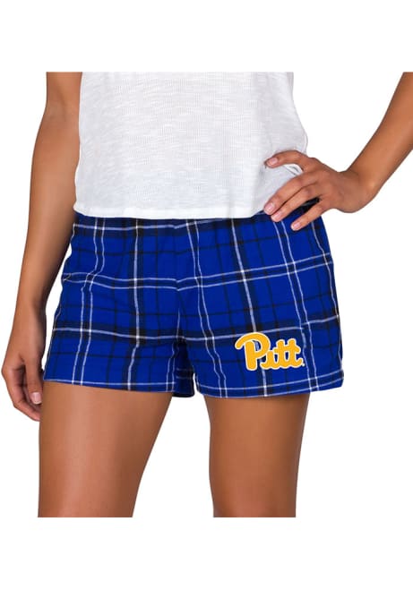 Womens Pitt Panthers Black Concepts Sport Ultimate Flannel Shorts