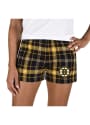 Boston Bruins Womens Ultimate Flannel Shorts - Gold