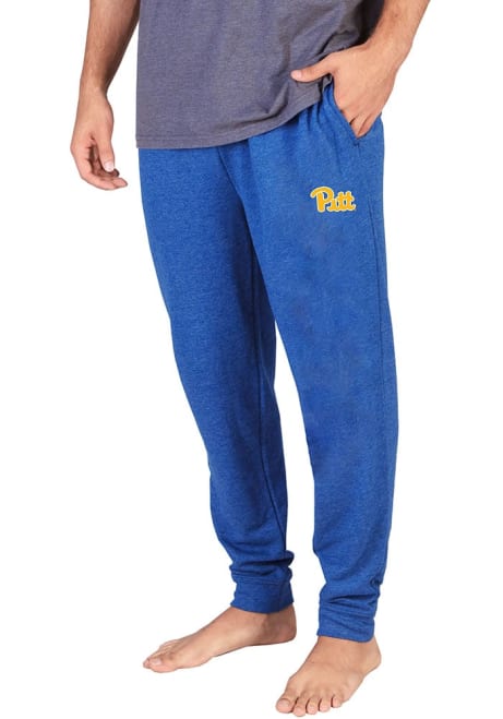 Mens Pitt Panthers Blue Concepts Sport Mainstream Cuffed Terry Sweatpants