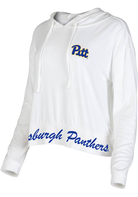 Womens White Pitt Panthers Accord Hooded Sweatshirt