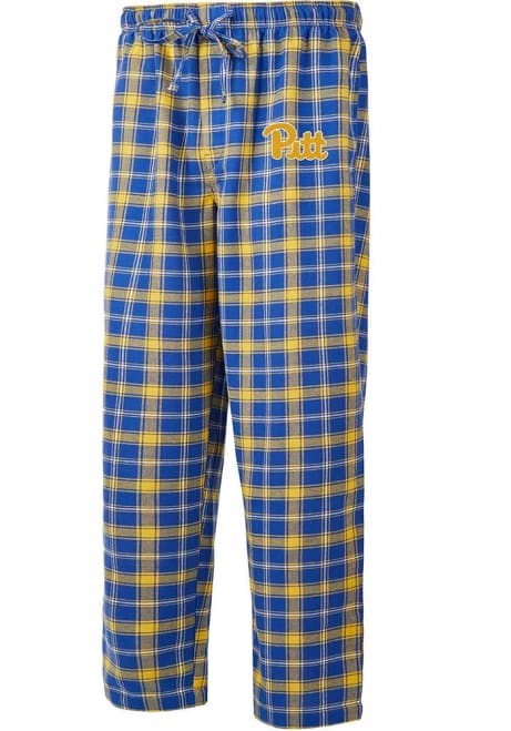 Mens Blue Pitt Panthers Ledger Plaid Loungewear Sleep Pants