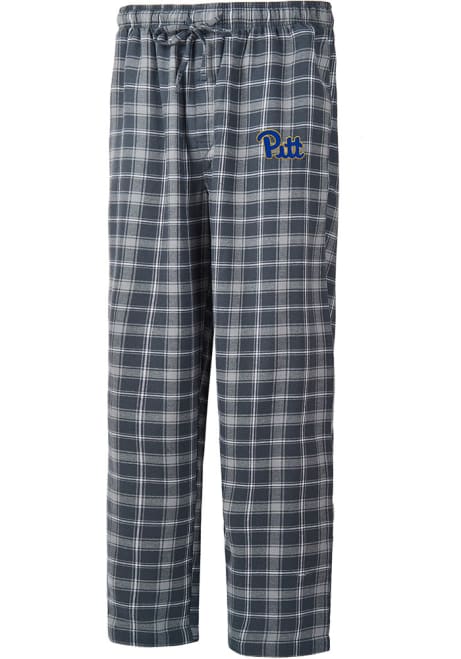 Mens Charcoal Pitt Panthers Ledger Plaid Loungewear Sleep Pants