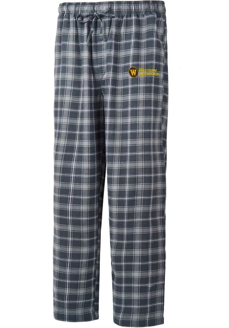 Mens Charcoal Western Michigan Broncos Ledger Plaid Loungewear Sleep Pants