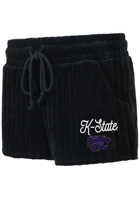 Womens Black K-State Wildcats Linger Shorts