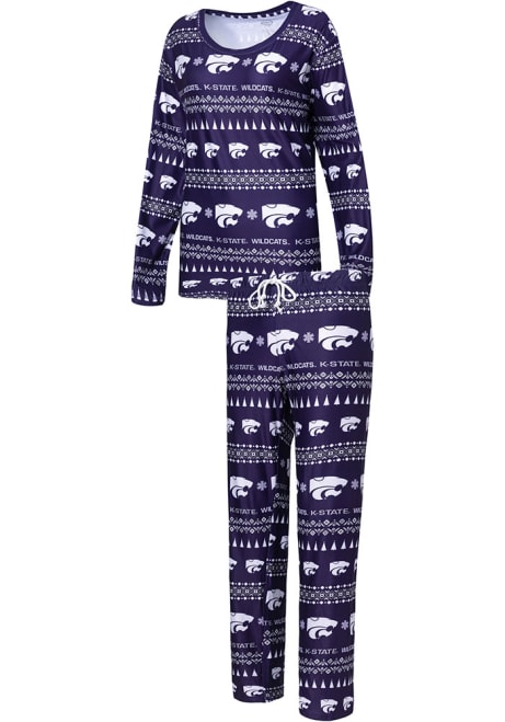 Womens Purple K-State Wildcats Flurry PJ Set