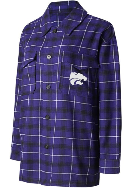 Womens Purple K-State Wildcats Boyfriend Loungewear Sleep Shirt