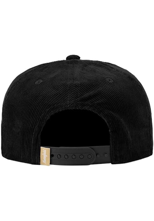 Homefield Iowa Hawkeyes Black Wordmark Corduroy Mens Snapback Hat