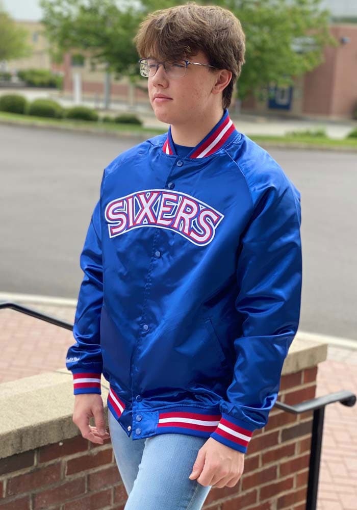 Mitchell and Ness 76ers Satin Jacket Light Weight Jacket