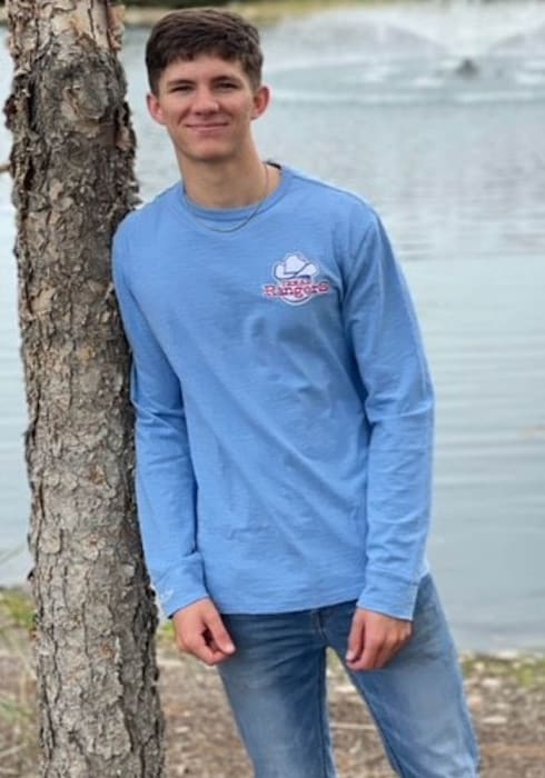 Mitchell and Ness Rangers Slub Long Sleeve Fashion T Shirt