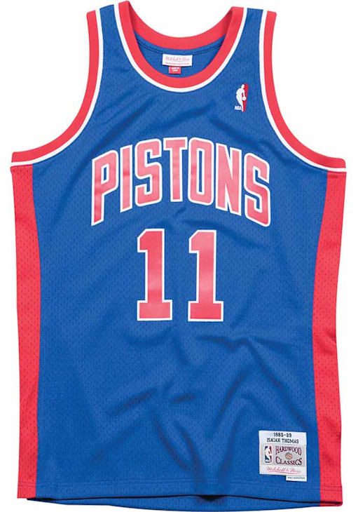 Isiah Thomas Detroit Pistons Mitchell and Ness 88-89 Road Swingman Jersey