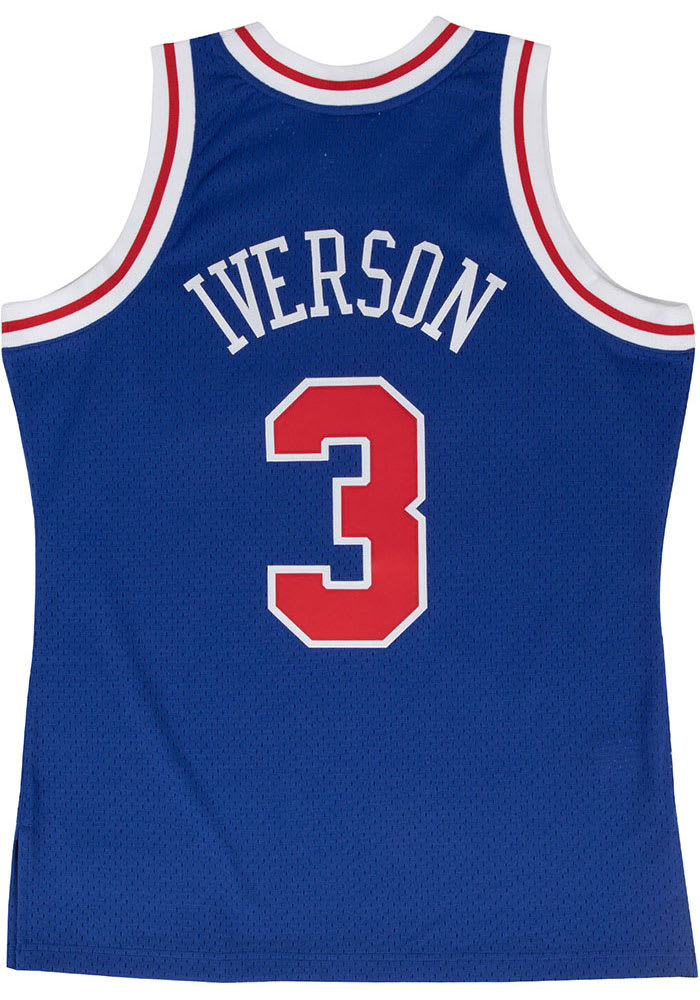 Allen Iverson Philadelphia 76ers Mitchell and Ness 96 97 Road Swingman Jersey