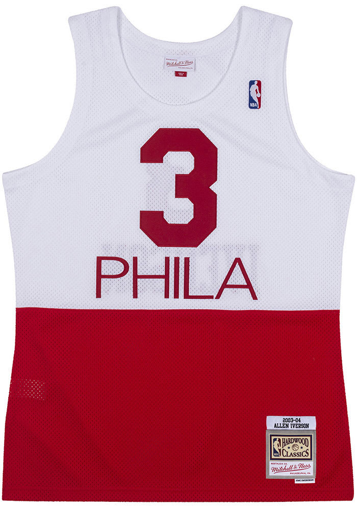 Allen Iverson Philadelphia 76ers Mitchell and Ness Red 03-04