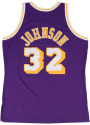 Magic Johnson Los Angeles Lakers Mitchell and Ness 84-85 Swingman Swingman Jersey - Purple
